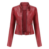 Damen-Bikerjacke im Vintage-Stil