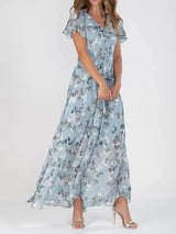 Damen Blumen Maxikleid