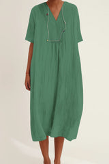 Damen Lockeres Boho Midikleid