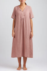 Damen Lockeres Boho Midikleid