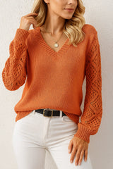 Damen Modern Stil Langarm-Häkelbluse