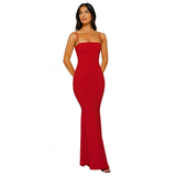 Damen lässiges Spaghettiträgerkleid