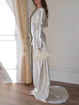 Elegantes Kleid mit rückenfreiem Rundhalsausschnitt für Damen