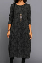 Damen Langärmeliges Kleid im Vintage-Stil