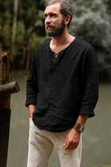 Herren-Klassiker-Langarm-Sommerhemd