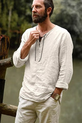 Herren-Klassiker-Langarm-Sommerhemd