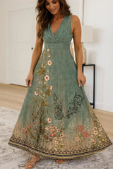 Damen Elegantes Sommerblumenkleid