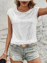 Damen Elegante Sommer-Glitzer-Oberteile