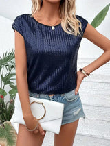 Damen Elegante Sommer-Glitzer-Oberteile