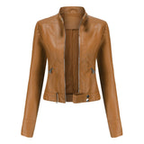 Damen-Bikerjacke im Vintage-Stil