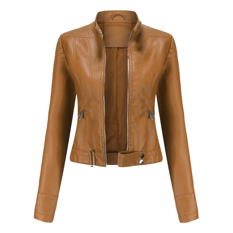 Damen-Bikerjacke im Vintage-Stil