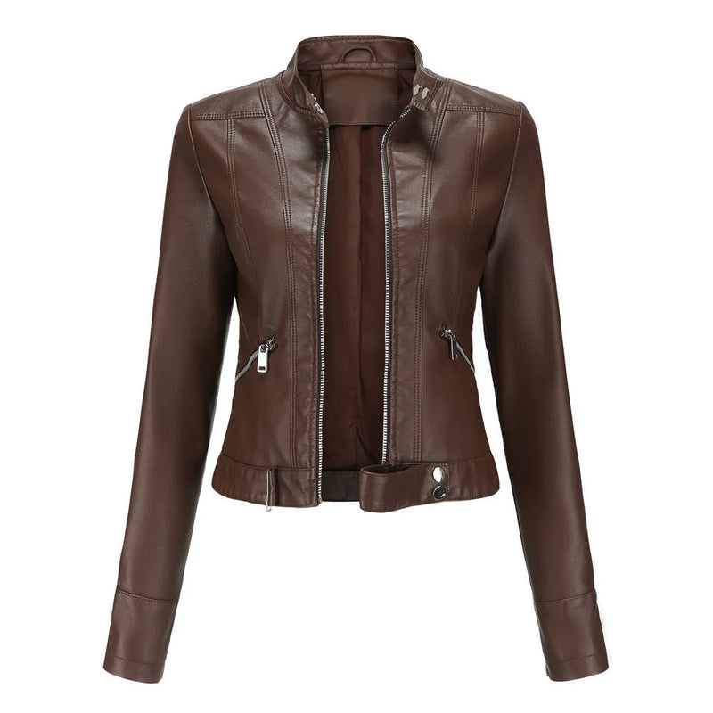 Damen-Bikerjacke im Vintage-Stil