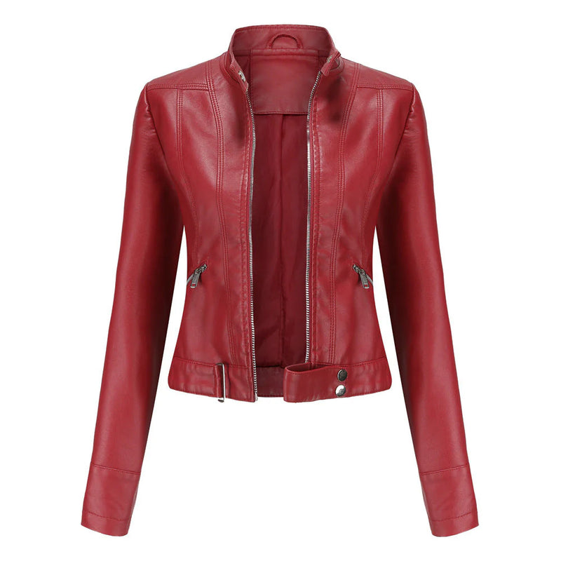 Damen-Bikerjacke im Vintage-Stil