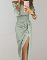 Damen Elegantes ausgestelltes Partykleid