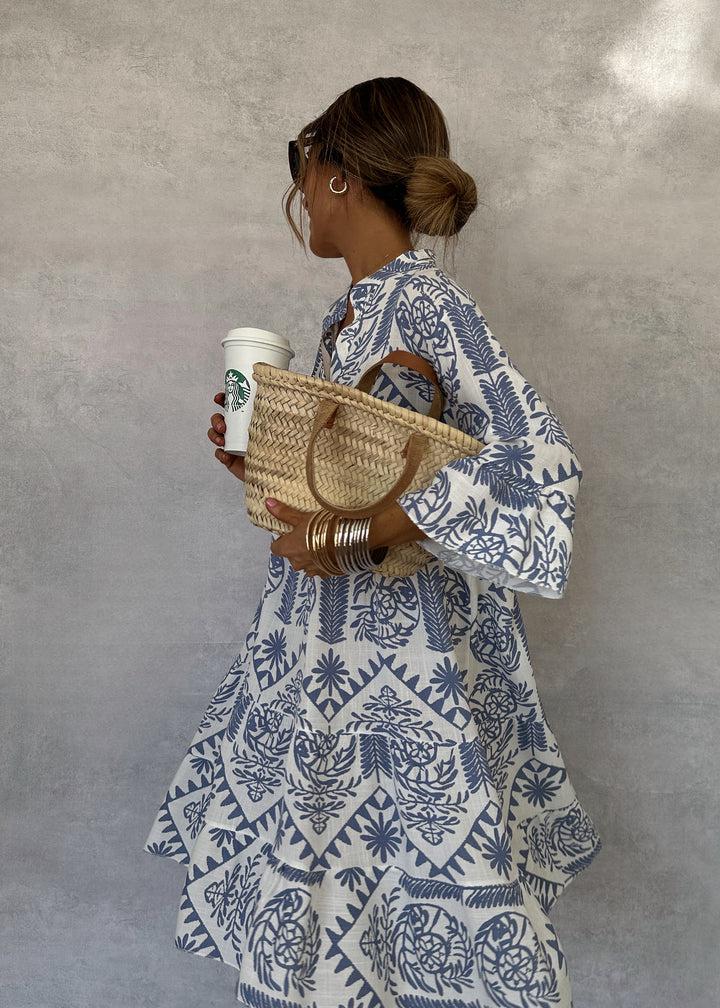 Damen Elegantes bedrucktes Sommer-Maxikleid