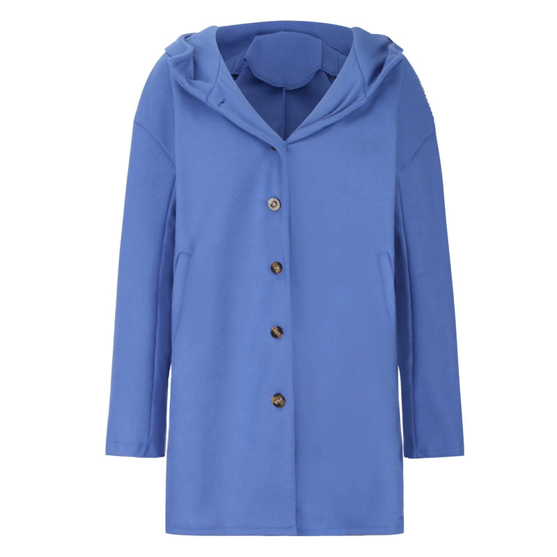 Damen Klassische Jacke mit Kapuze