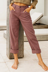 Damen Lässige Sommerhose aus Leinen