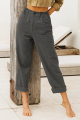 Damen Lässige Sommerhose aus Leinen