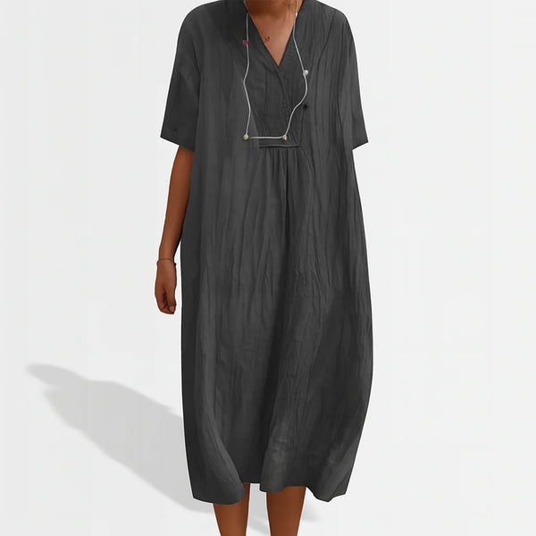 Damen Lockeres Boho Midikleid