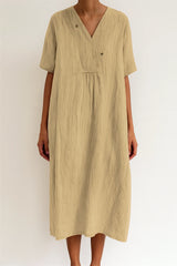 Damen Lockeres Boho Midikleid