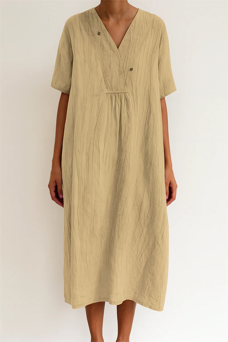 Damen Lockeres Boho Midikleid