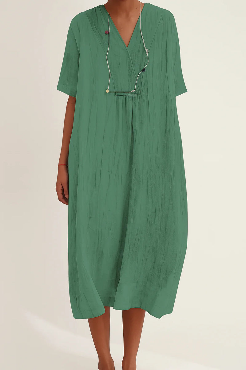 Damen Lockeres Boho Midikleid