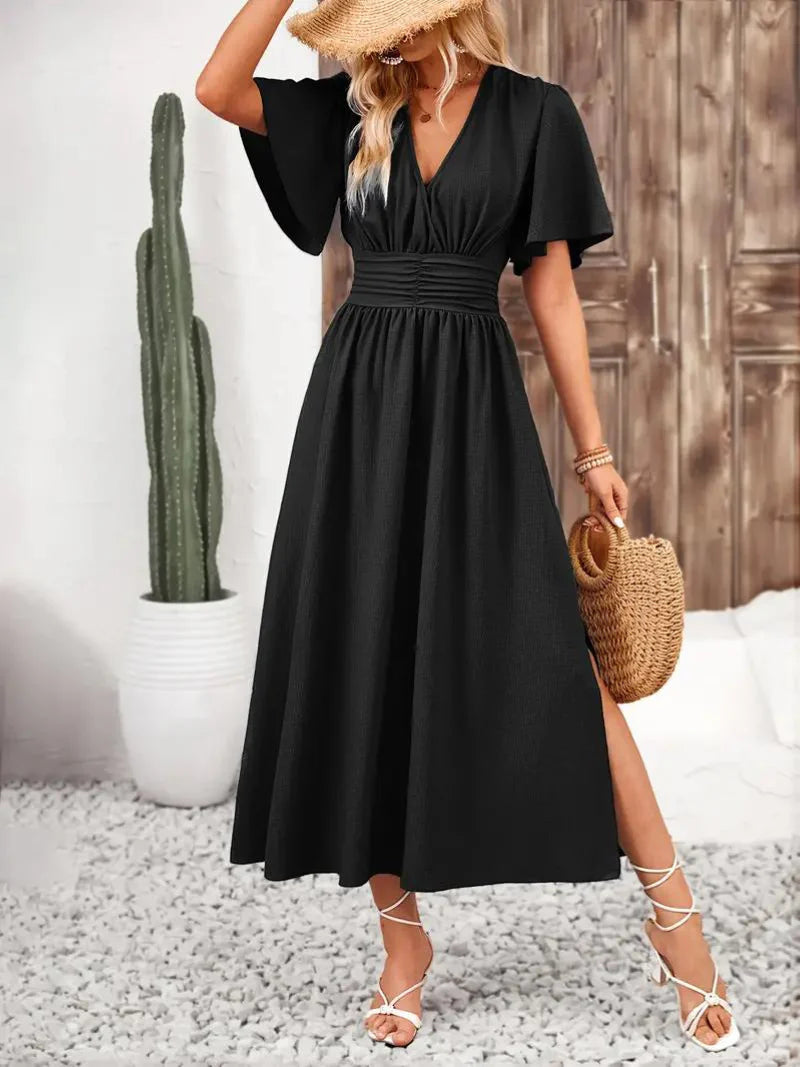 Damen Modernes minimalistisches Sommerkleid