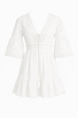 Damen Sommerkleid Spitze Boho