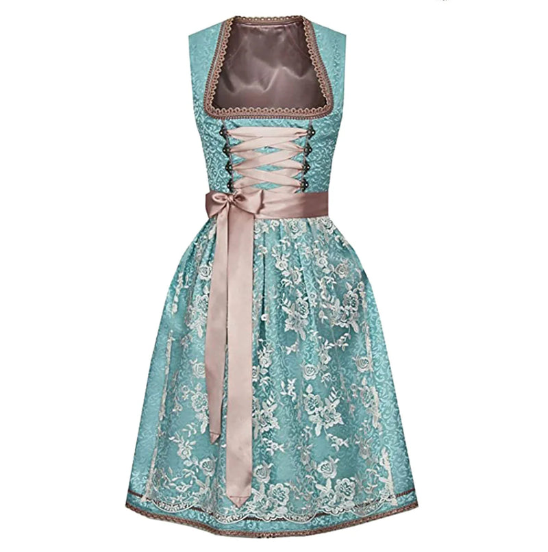 Damen Traditionelles Spitzendirndl Kleid