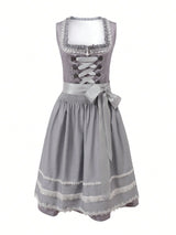 Damen Traditionelles Spitzendirndl Kleid
