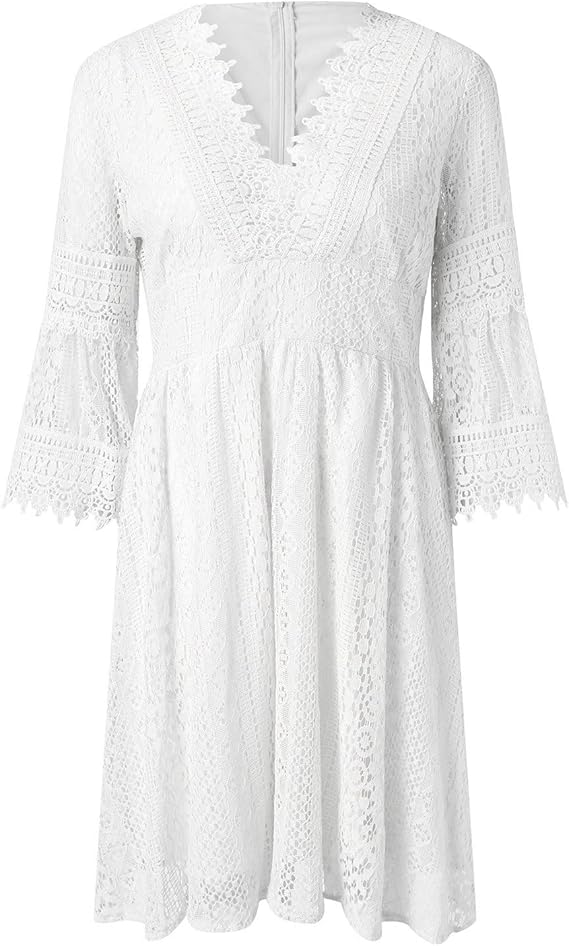 Damen Trendig Kurzes Spitzenkleid