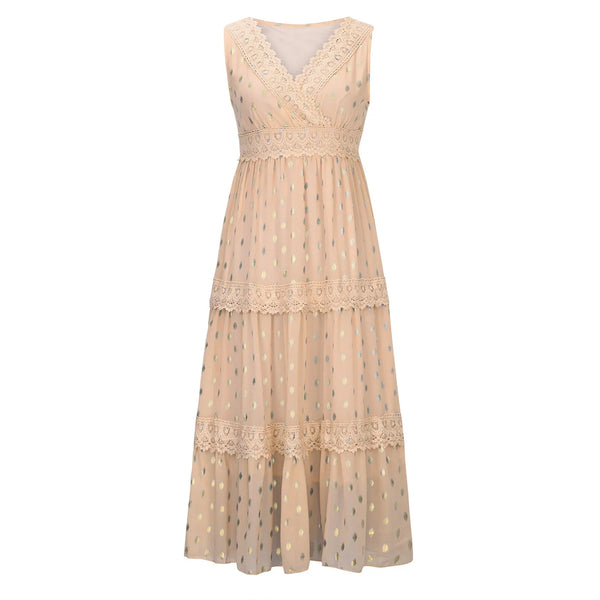 Damen Verspieltes Boho Maxikleid