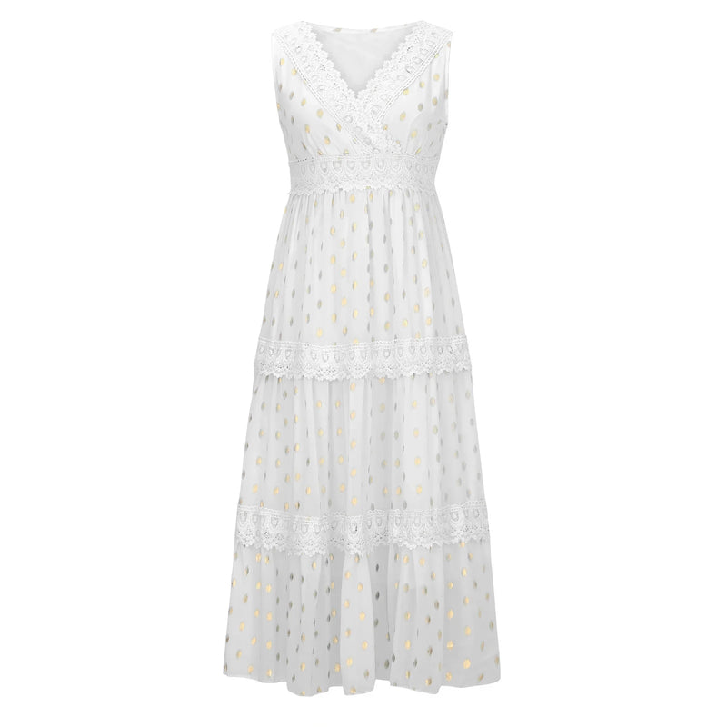 Damen Verspieltes Boho Maxikleid