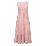 Damen Verspieltes Boho Maxikleid