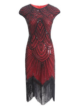 Damen Vintage Fransen Charlestonkleid