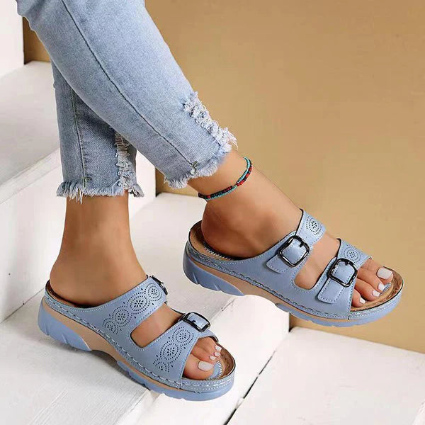 Damen moderner Stil Offene Zehe Sommer Sandalen