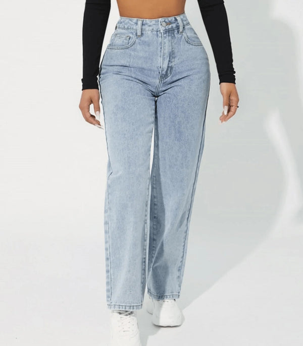 Damen modische Denim-Jeans mit hoher Taille