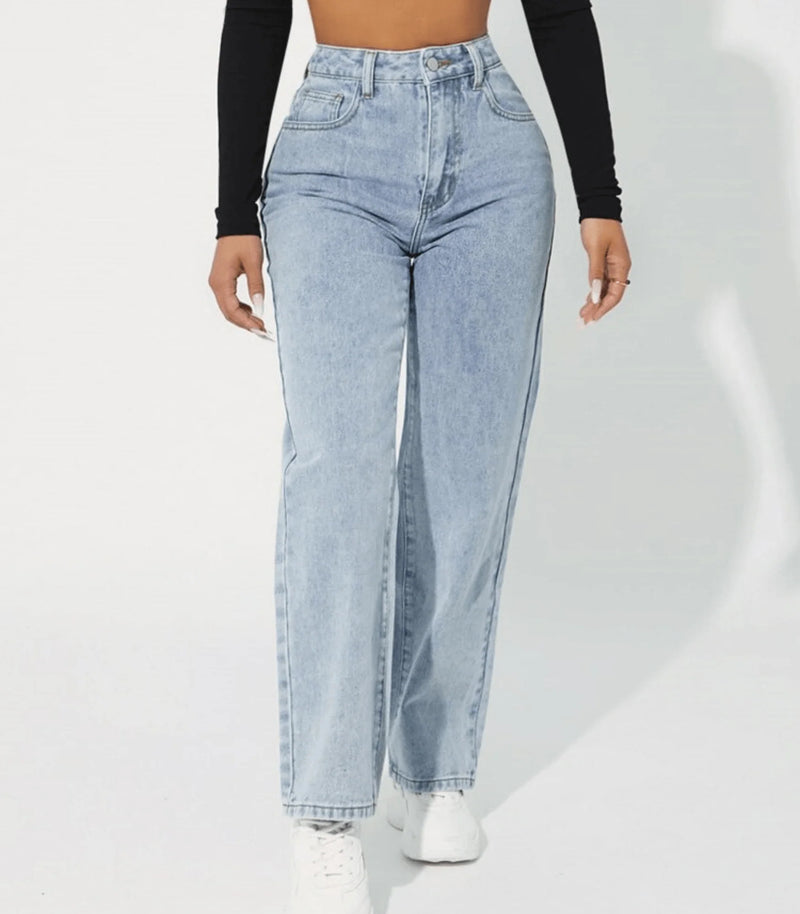 Damen modische Denim-Jeans mit hoher Taille