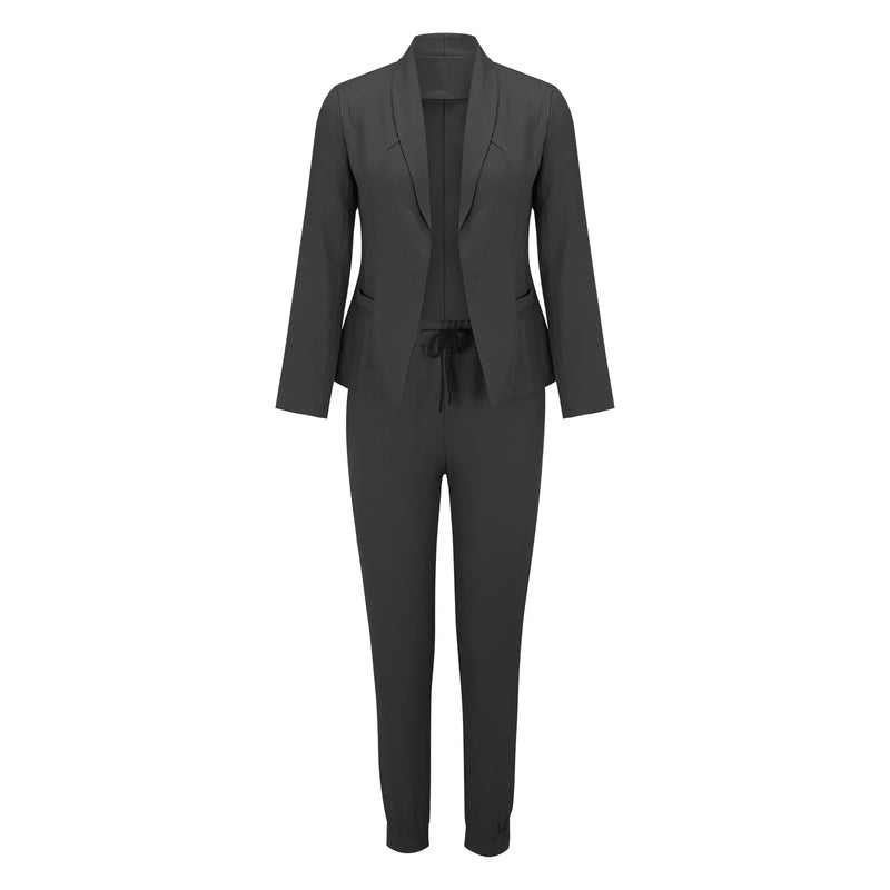 Damen Eleganter Blazer und Hosen Business-Anzug