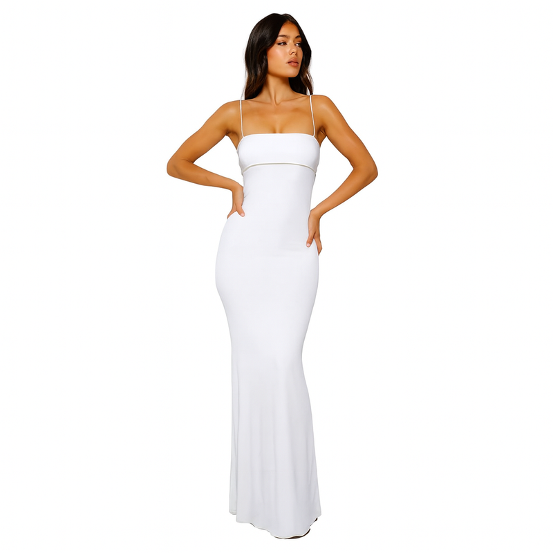 Damen lässiges Spaghettiträgerkleid