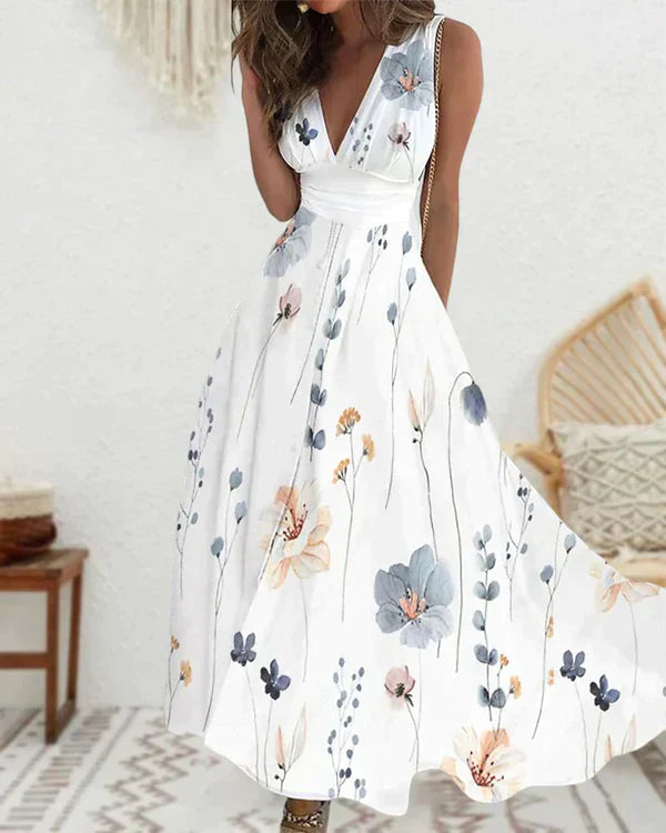 Dames Elegantes florales Sommerkleid