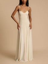 Elegantes Maxikleid mit langen Trägern und Rock für Frauen