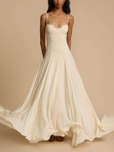 Elegantes Maxikleid mit langen Trägern und Rock für Frauen