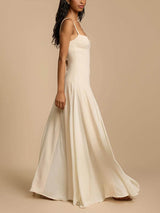 Elegantes Maxikleid mit langen Trägern und Rock für Frauen