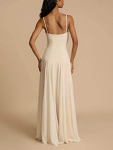 Elegantes Maxikleid mit langen Trägern und Rock für Frauen