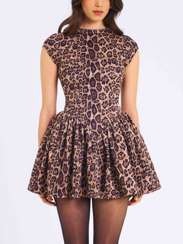 Elegantes und stylisches Minikleid mit Leopardmuster für Damen