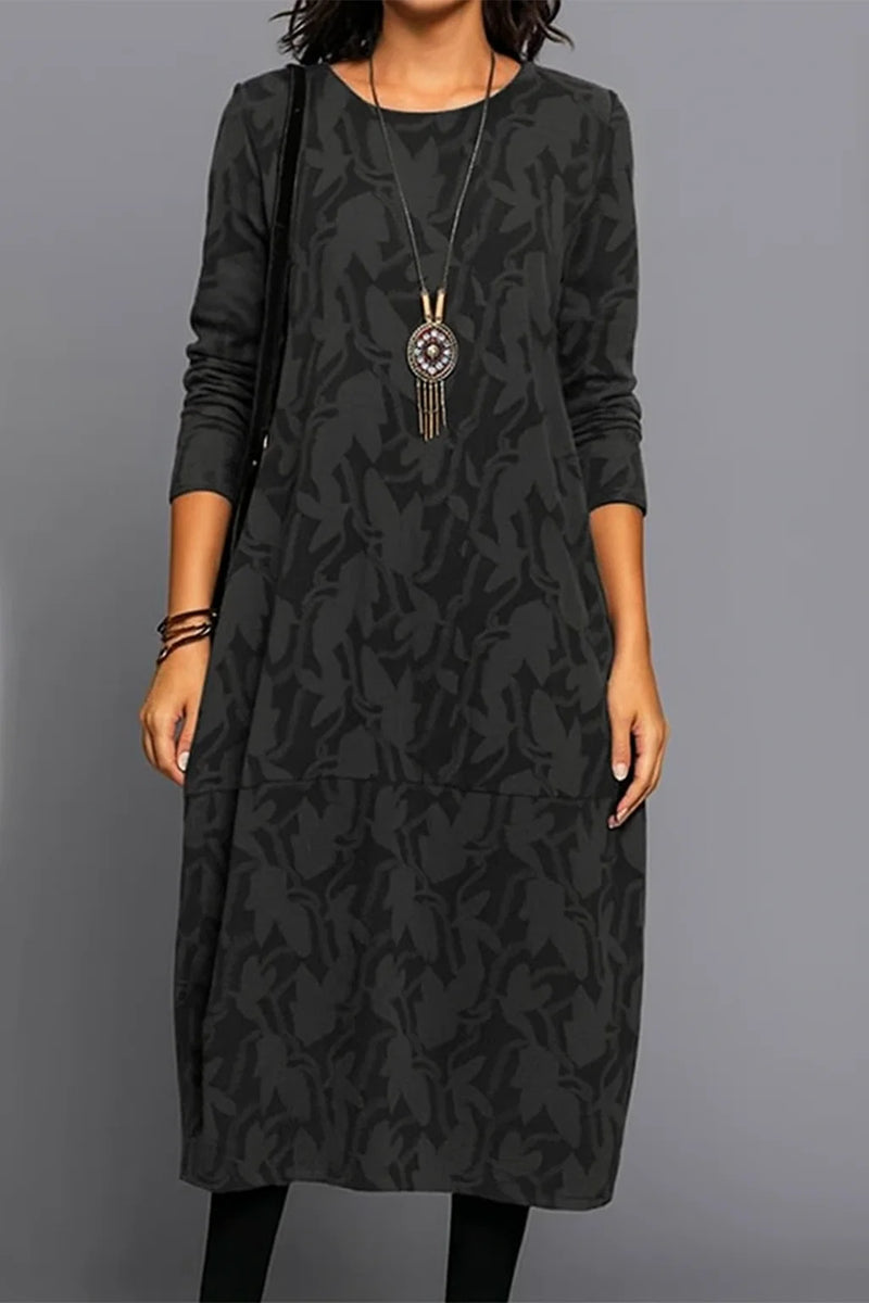 Damen Langärmeliges Kleid im Vintage-Stil