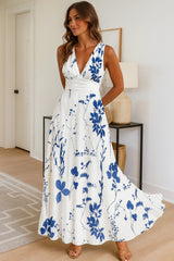 Damen Elegantes Sommerblumenkleid